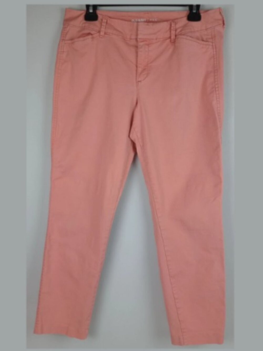 Old Navy Womens 10 Peach Pink Pixie‎ Chino Mid Rise Cropped Capri Denim Jeans